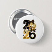 Badge Rond 5 Cm Happy New Year Party 2026 Ballon Family Matching M (Devant & derrière)