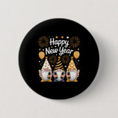 Badge Rond 5 Cm Happy New Years Eve Party Gnomes Matching Family  (Devant)