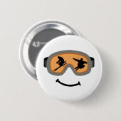 BADGE ROND 5 CM HAPPY SKIER (Devant & derrière)