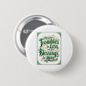 Badge Rond 5 Cm Happy St. Patrick's Day Motivational Quote Apparel (Devant & derrière)