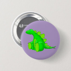 Badge Rond 5 Cm Happy Stegosaurus -
