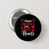 Badge Rond 5 Cm Happy Valentine's Day Sweet Hearts Couples Valenti (Devant & derrière)