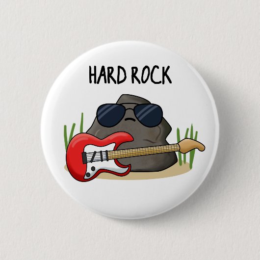 Badge Rond 5 Cm Hard Rock Funny Geology Music Pun (Devant)