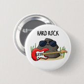 Badge Rond 5 Cm Hard Rock Funny Geology Music Pun (Devant & derrière)