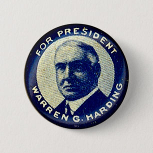 Badge Rond 5 Cm Harding pour le président - bouton