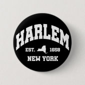 Badge Rond 5 Cm Harlem, New York (Devant)