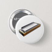 Badge Rond 5 Cm Harmonica de bleus - bouton (Devant & derrière)