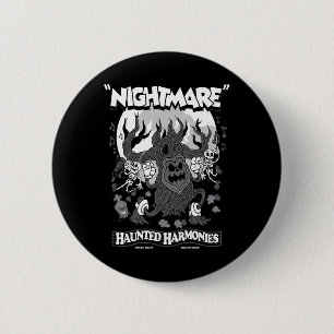 Badge Rond 5 Cm Harmonies hantées - Halloween caricature Vintage -