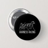 Badge Rond 5 Cm Harnais Racing Cheval standard Sulky Horse (Devant & derrière)