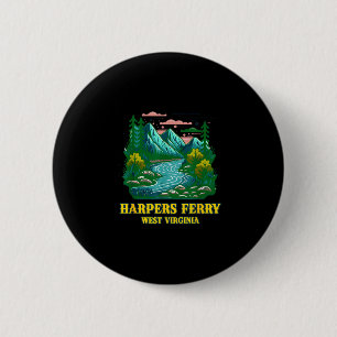 Badge Rond 5 Cm Harpers ferry virginie occidentale montagne rivièr