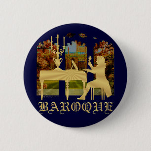 Badge Rond 5 Cm Harpsichord baroque