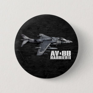 Badge Rond 5 Cm Harrier II AV-8B