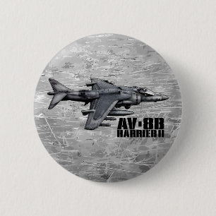 Badge Rond 5 Cm Harrier II AV-8B