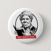 Badge Rond 5 Cm Harriet Tubman Lit Des Livres Interdits (Devant)