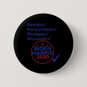 Badge Rond 5 Cm Harris 2020 Joe Biden Kamala Harris Démocrate Vict