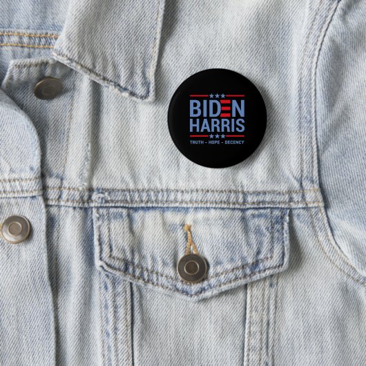 Badge Rond 5 Cm Harris 2020 Vérité Espérance décence (En situation)