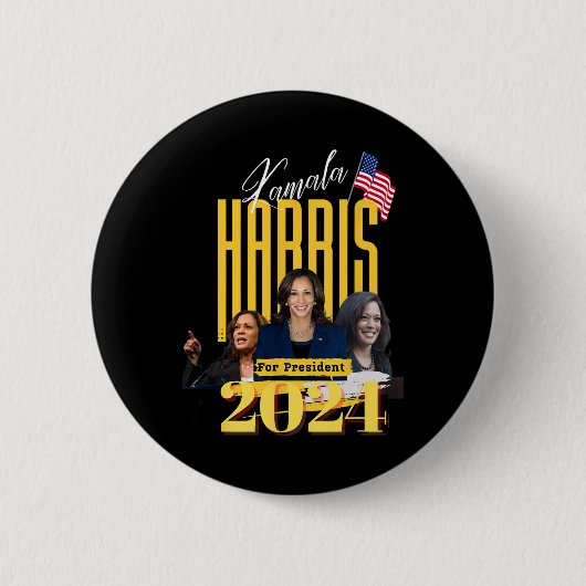 Badge Rond 5 Cm Harris 2024 (Devant)