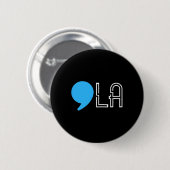 Badge Rond 5 Cm Harris 2024 Election Funny Comma (Devant & derrière)