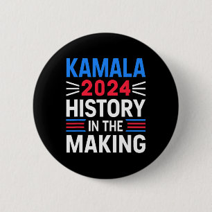Badge Rond 5 Cm Harris 2024 Hommes & amp ; L'Histoire Des Femmes E