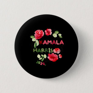 Badge Rond 5 Cm Harris 2024 Président Femmes amusantes Élection Am
