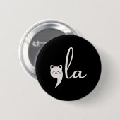 Badge Rond 5 Cm Harris Comma-la Chat Ladies For Harris (Devant & derrière)