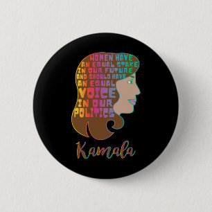 Badge Rond 5 Cm Harris Feminist Citation Rainbow Art Cadeau