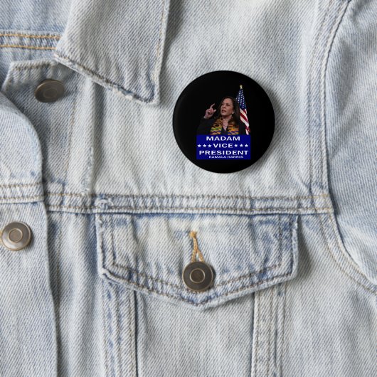 Badge Rond 5 Cm Harris Mvp Madame la Vice-présidente Biden Harris  (En situation)