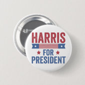 Badge Rond 5 Cm Harris Pour Président Élections Démocrates América (Devant & derrière)