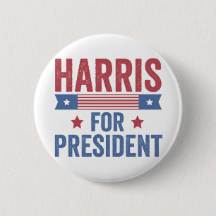 Badge Rond 5 Cm Harris Pour Président Élections Démocrates América