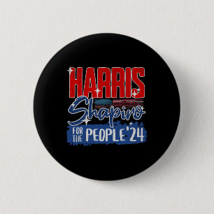 Badge Rond 5 Cm Harris-shapiro 2024 Pour Le Patriotique Us Fl