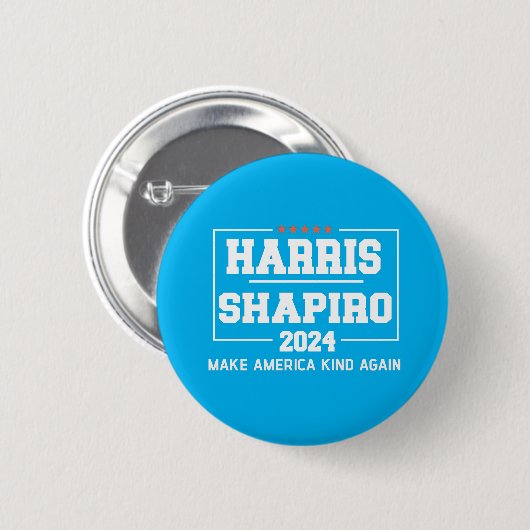 Badge Rond 5 Cm Harris Shapiro 2024 Rendre l'Amérique (Devant & derrière)
