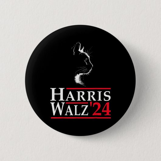 Badge Rond 5 Cm Harris Waltz 2024 Election Kamala Harris Tim Waltz (Devant)