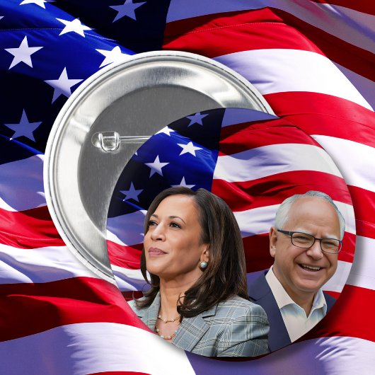 Badge Rond 5 Cm Harris Waltz 2024 - Kamala Harris Tim Waltz