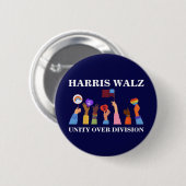 Badge Rond 5 Cm Harris Waltz 2024 Unité sur division (Devant & derrière)