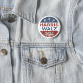 Badge Rond 5 Cm Harris Waltz 2024 USA Harris Walz 2024 (En situation)