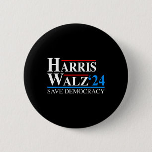 Badge Rond 5 Cm Harris Waltz 2024 Vice-président Kamala Harris Tim