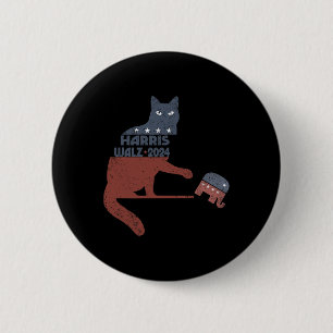 Badge Rond 5 Cm Harris Waltz 2024 Vp Présidente Election Drôle Cha