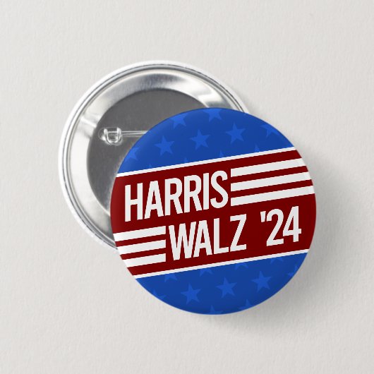 Badge Rond 5 Cm Harris Walz (Devant & derrière)