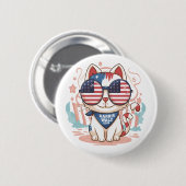 BADGE ROND 5 CM HARRIS WALZ 2024 (Devant & derrière)