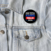 Badge Rond 5 Cm Harris Walz 2024 Rendre l'Amérique (En situation)