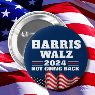 Badge Rond 5 Cm Harris Walz 2024 Vote démocrate
