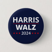 Badge Rond 5 Cm Harris Walz Election 2024 III (Devant)