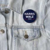 Badge Rond 5 Cm Harris Walz Election 2024 III (En situation)