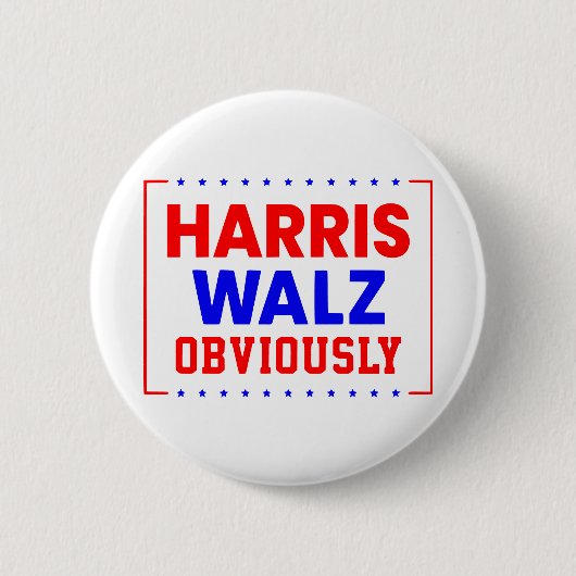 Badge Rond 5 Cm Harris Walz évidemment Kamala Harris pour le prési (Devant)