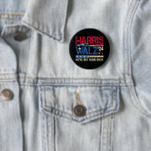 Badge Rond 5 Cm Harris Walz Kamala Harris 2024 Tim Walz (En situation)