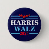 Badge Rond 5 Cm Harris Walz Président 2024 - Tim Walz (Devant)
