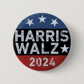 Badge Rond 5 Cm Harris Walz Waltz (Devant)