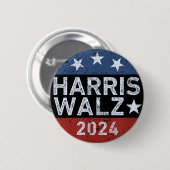 Badge Rond 5 Cm Harris Walz Waltz (Devant & derrière)