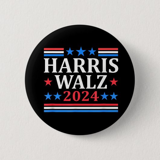Badge Rond 5 Cm Harris Walz Waltz 2024 (Devant)