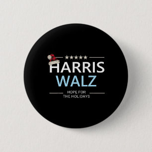 Badge Rond 5 Cm Harris Wheimer L'Espoir De Noël Pour Le Dem Des Va